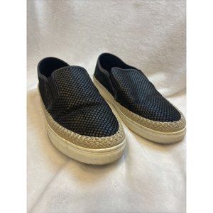 Womens Size 8.5 Gianni‎ Bini Black Slip On Shoes Leather Upper